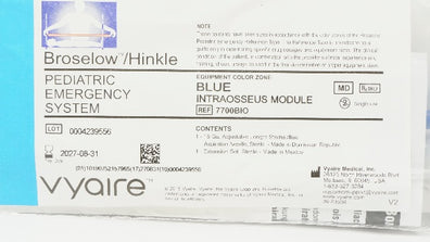 Vyaire 7700BIO Broselow/Hinkle Pediatric Emergency System, Intraosseous Module